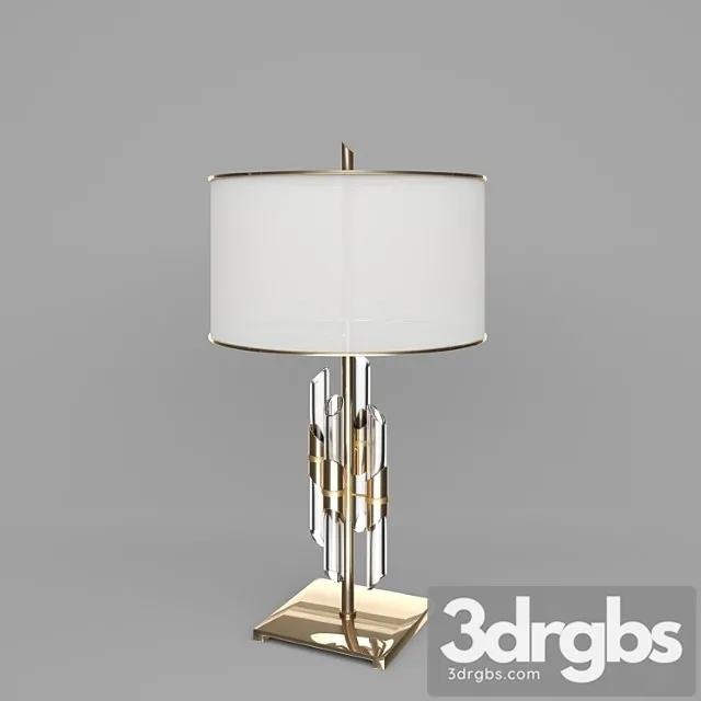 Brass And Crystal Rod Table Lamp 3D Model Free