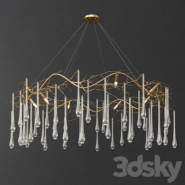 Brass and Glass Teardrop Chandelier Free Download