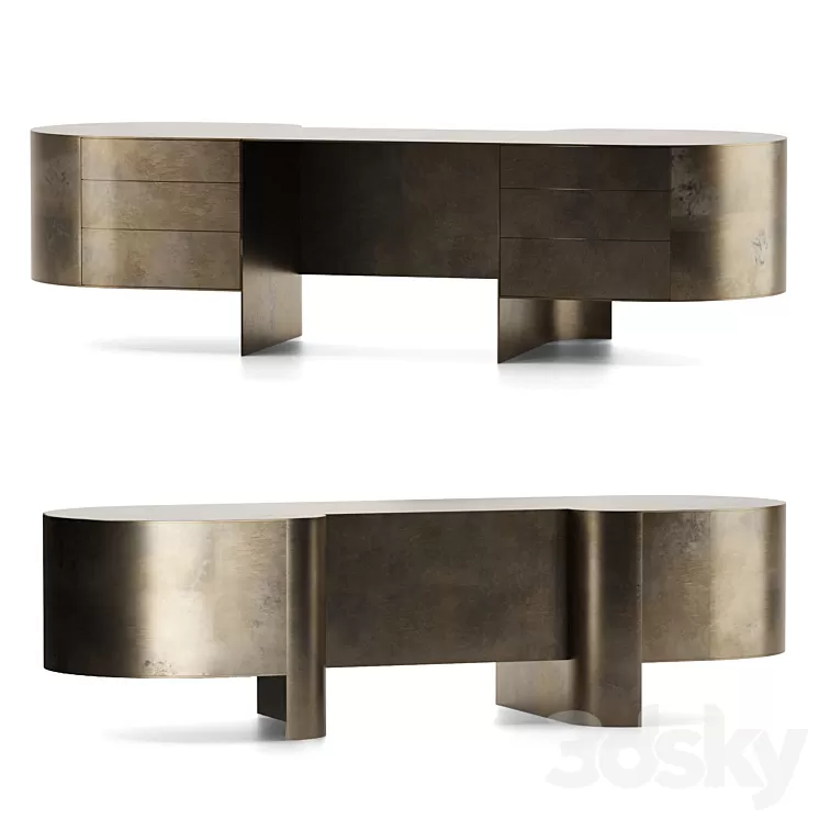 Brass Console by Brian Thoreen 3D Model