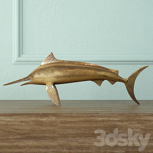Brass Marlin 3D Model