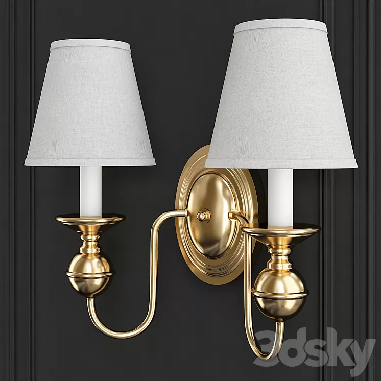 Brass Polished Wall Sconces Free Shipping 3D Model