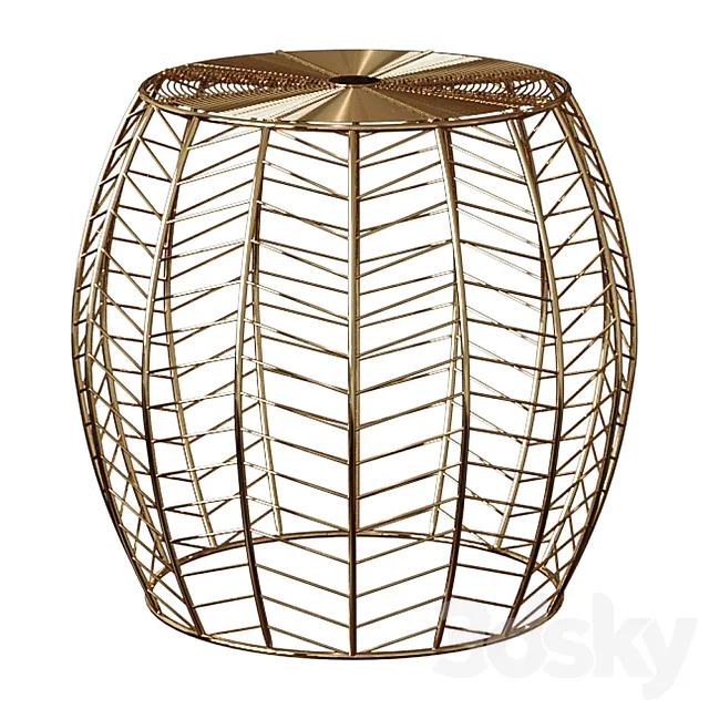Brass Ronna table 3D Model