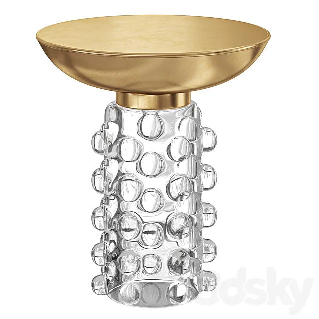 Brass Side Table 3D Model