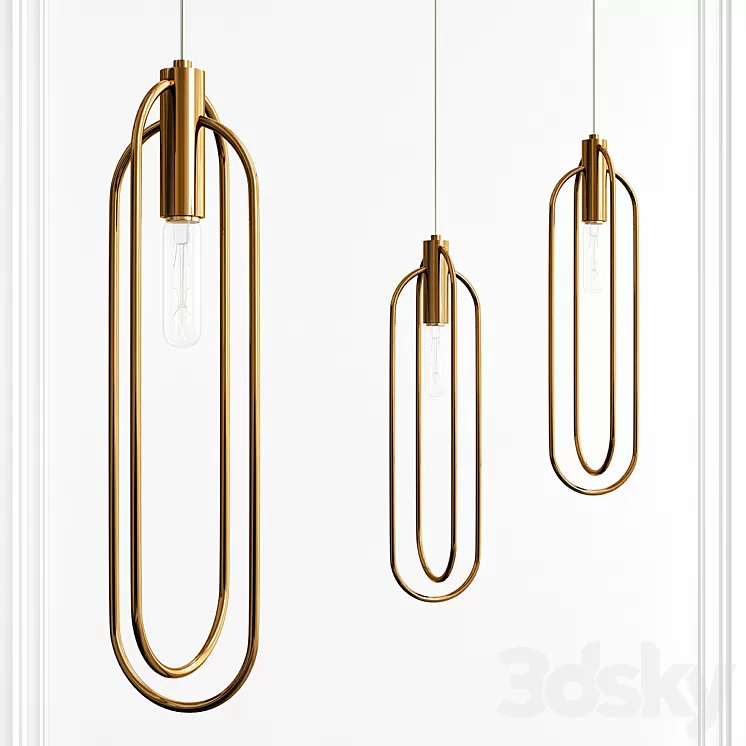 Brass tube hanger 3D Model