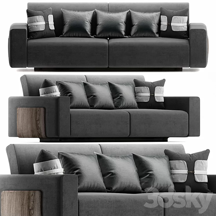 BRASS VINTAGE SOFA -DJ326 - MAICASS FURNITURE 3D Model