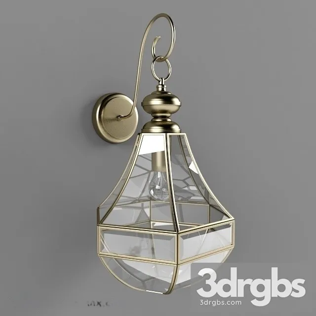 Brass Waterproof Wall Light 3D Model Free