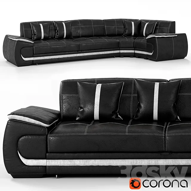 Bravo corner sofa 3D Model