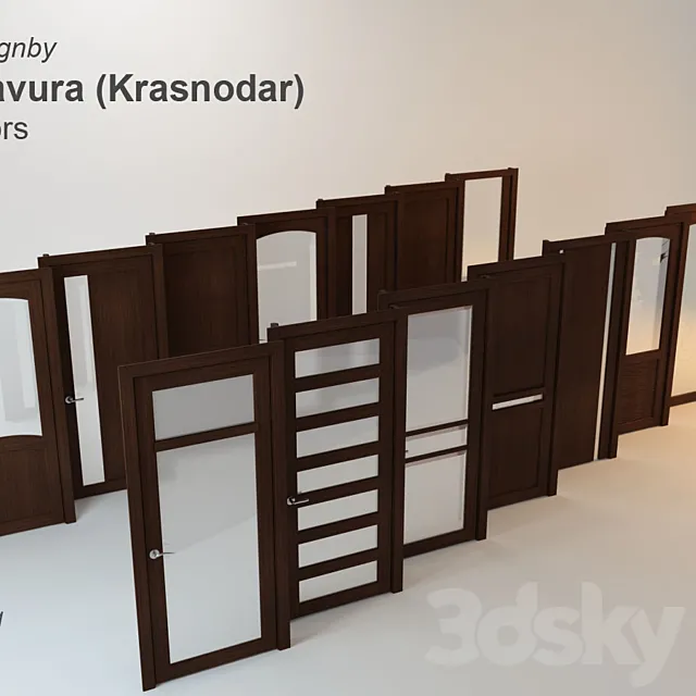 bravura doors 14 PCs. 3D Model