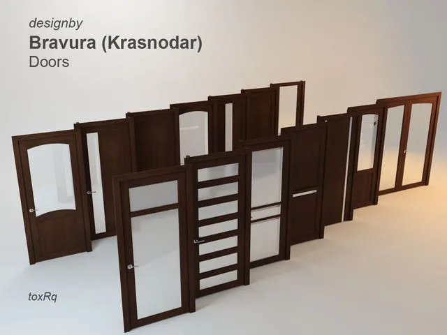 Bravura doors 14 PCs 3D Model
