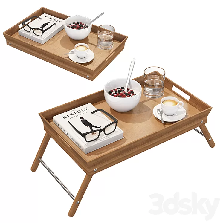 Breakfast Bed Tray 3D Model