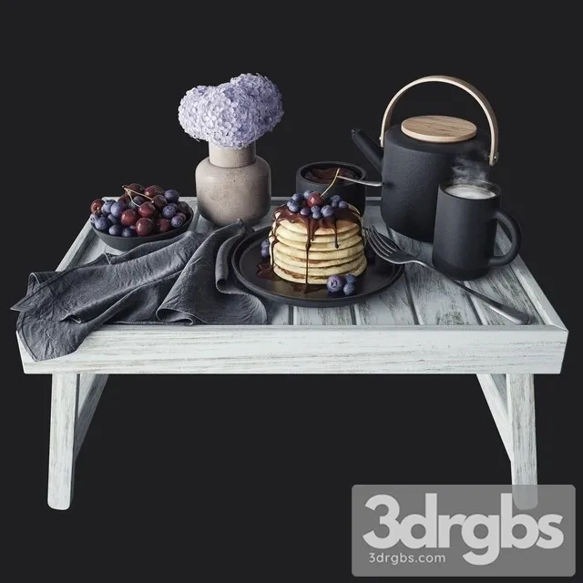 Breakfast in Bed 01 3D Model Free