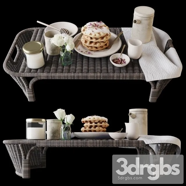 Breakfast in bed 04 3D Model Free
