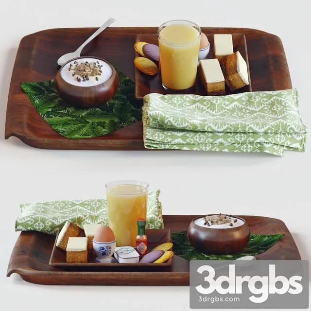 Breakfast in Bed 3D Model Free