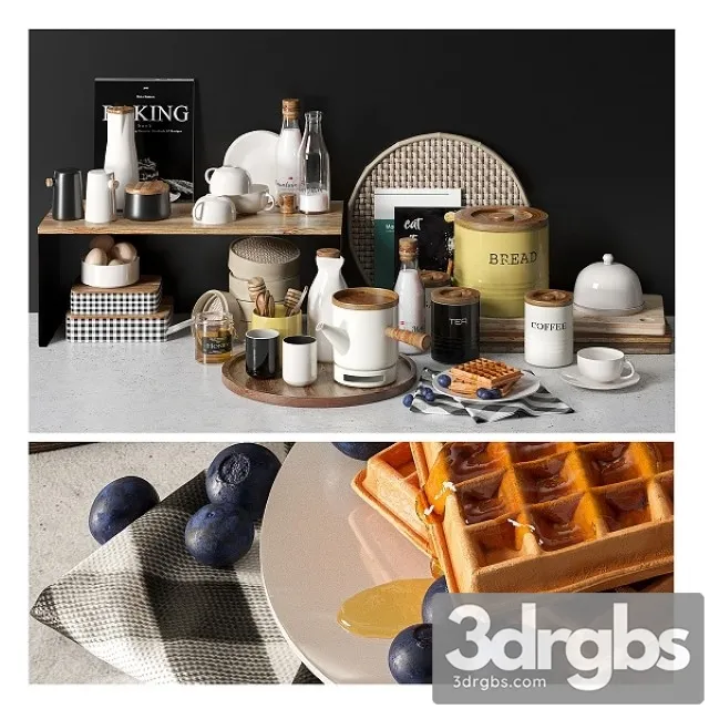 Breakfast Kitchen Set1 3D Model Free