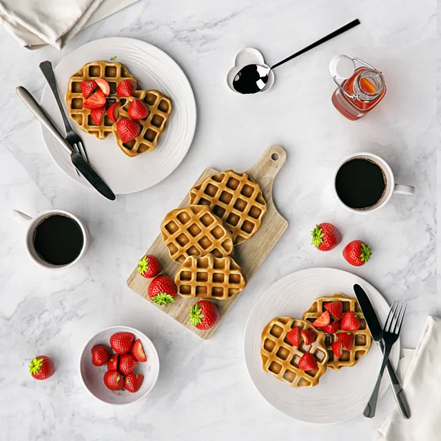 Breakfast with waffles Free Download