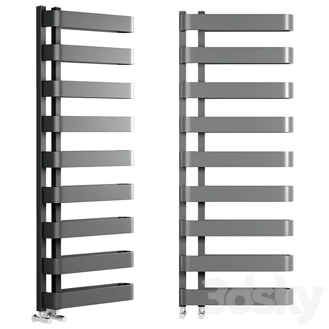 Brenton Gray Flat Panel Heated Towel Rail 3D Model