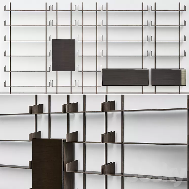 Brera bookcase gallotti & radice 3D Model