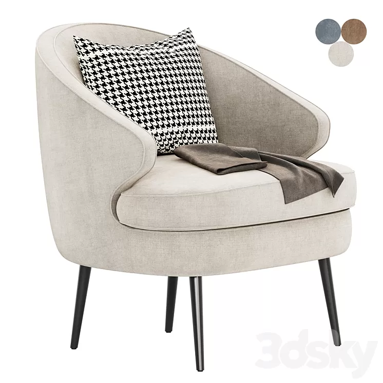 Brevik armchair 3D Model Free