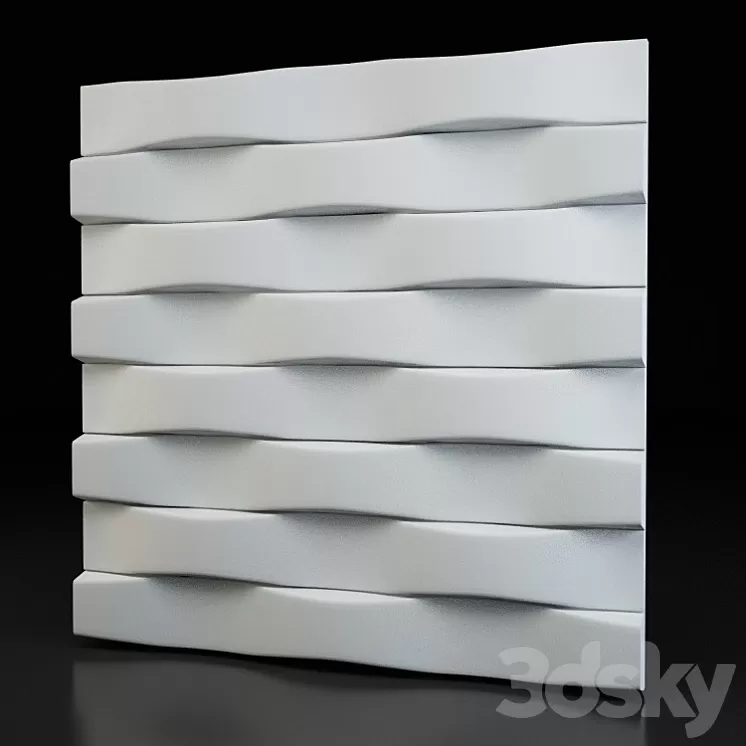 Brick-3d plaster panel 3D Model