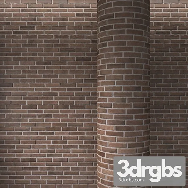 Brick Brown Masonry 3D Model Free