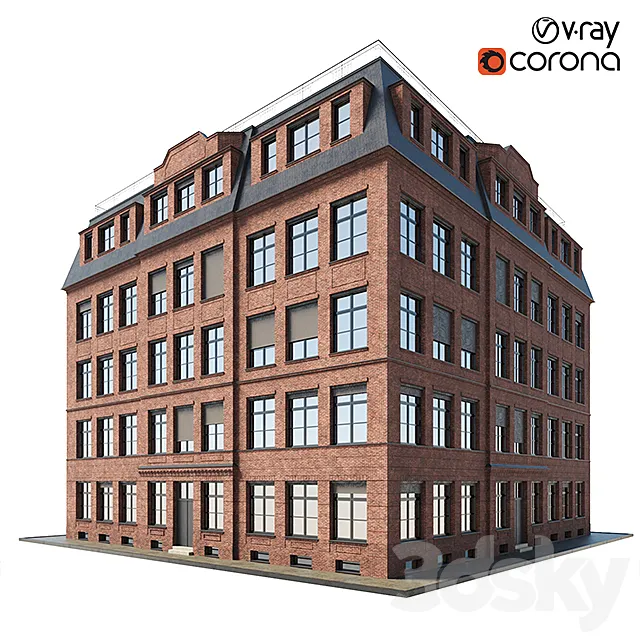 Brick building 3DModel