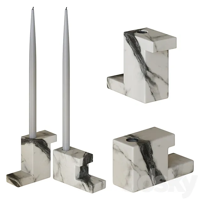 Brick Candle Holder 3D Model