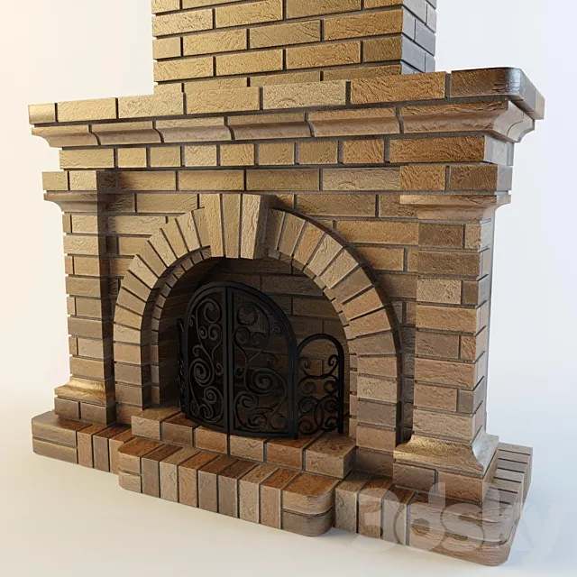 brick fireplace Free Download