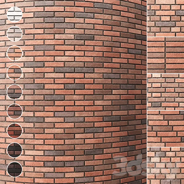 Brick wall 009 3D Model