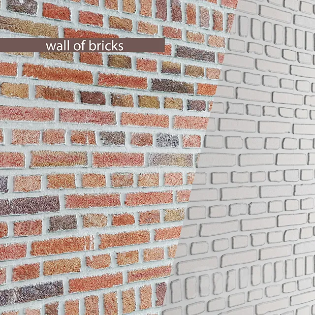 Brick wall. 3D Model