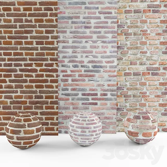 Brick wall 3D Model