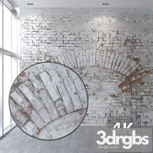 Brick Wall 59 With A Blocked Arch 3D Model Free