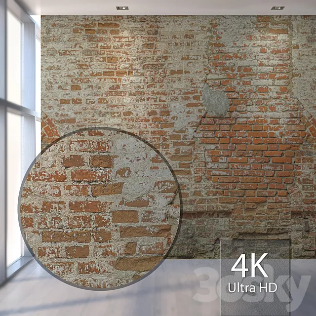 Brick wall 984 3D Model