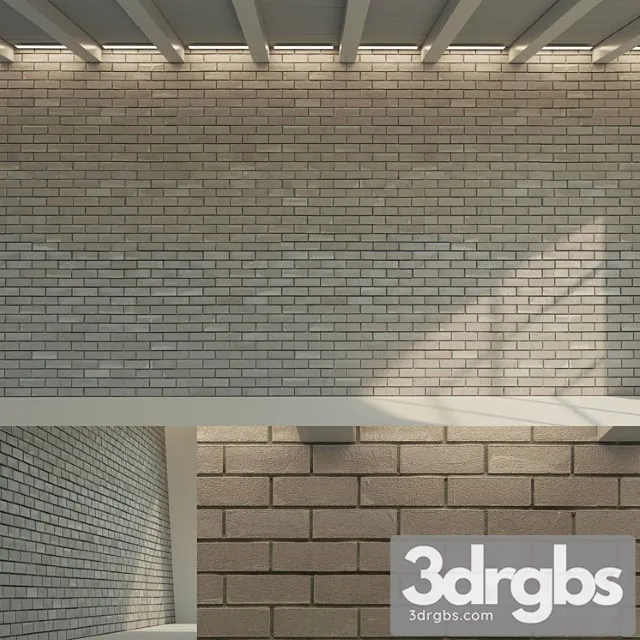 Brick wall (dark brick) 3D Model Free