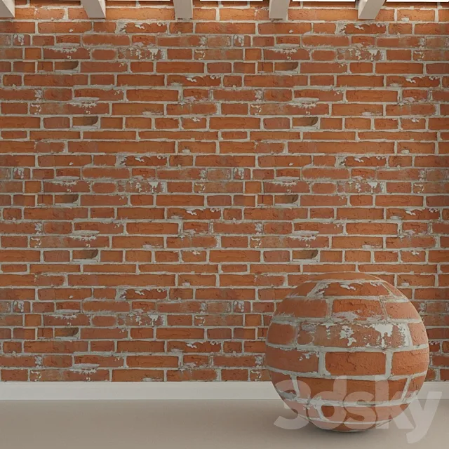 Brick wall. Old brick. 116 3D Model