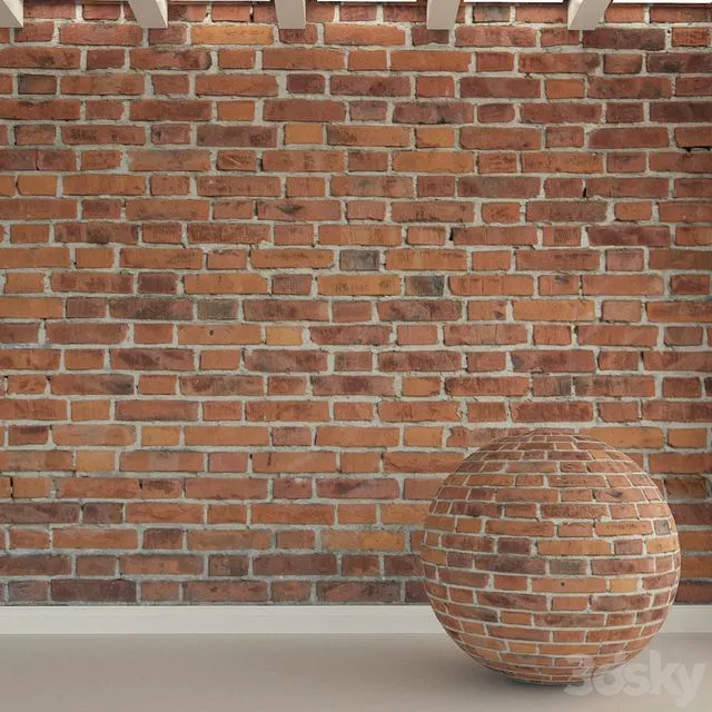 Brick wall. Old brick. 162 3D Model