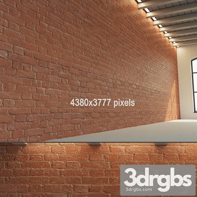 Brick wall (old brick dyed) 3D Model Free