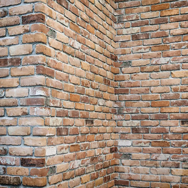 Brick wall with corners Free Download
