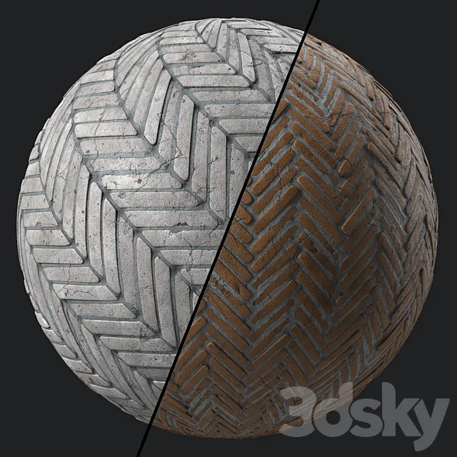 Bricks Materials 39- By Sbsar Pbr 4k Seamless 3D Model