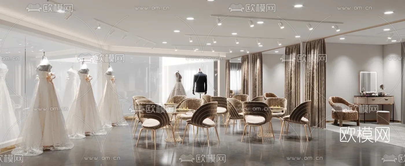 Bridal Shop - Wedding Store - Interior Desgin 3D Scene - 004