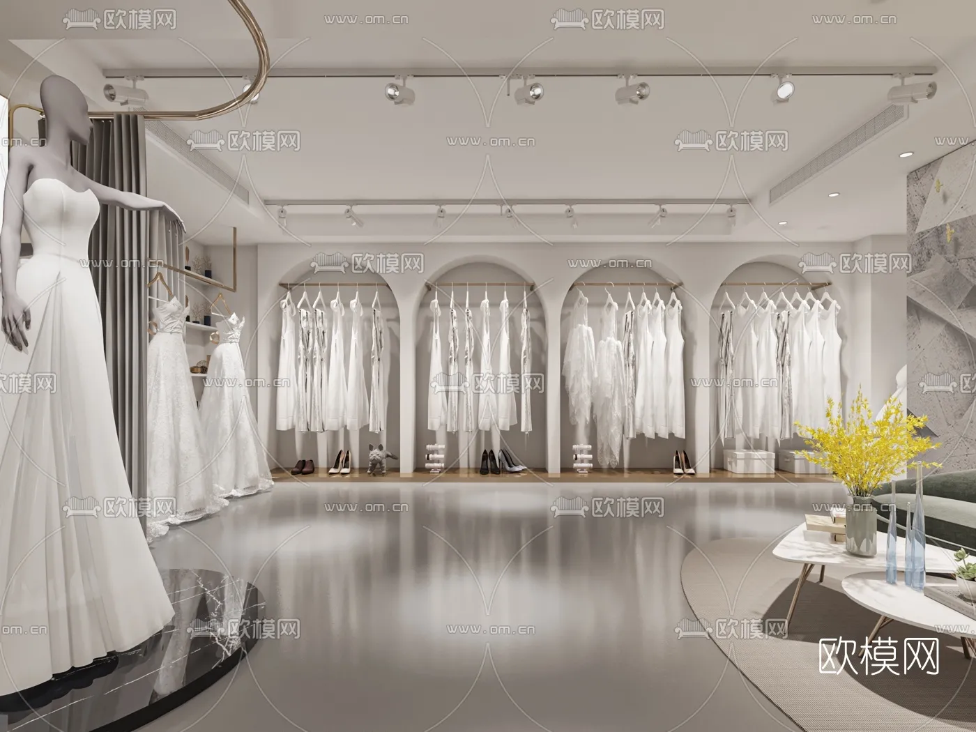 Bridal Shop - Wedding Store - Interior Desgin 3D Scene - 005