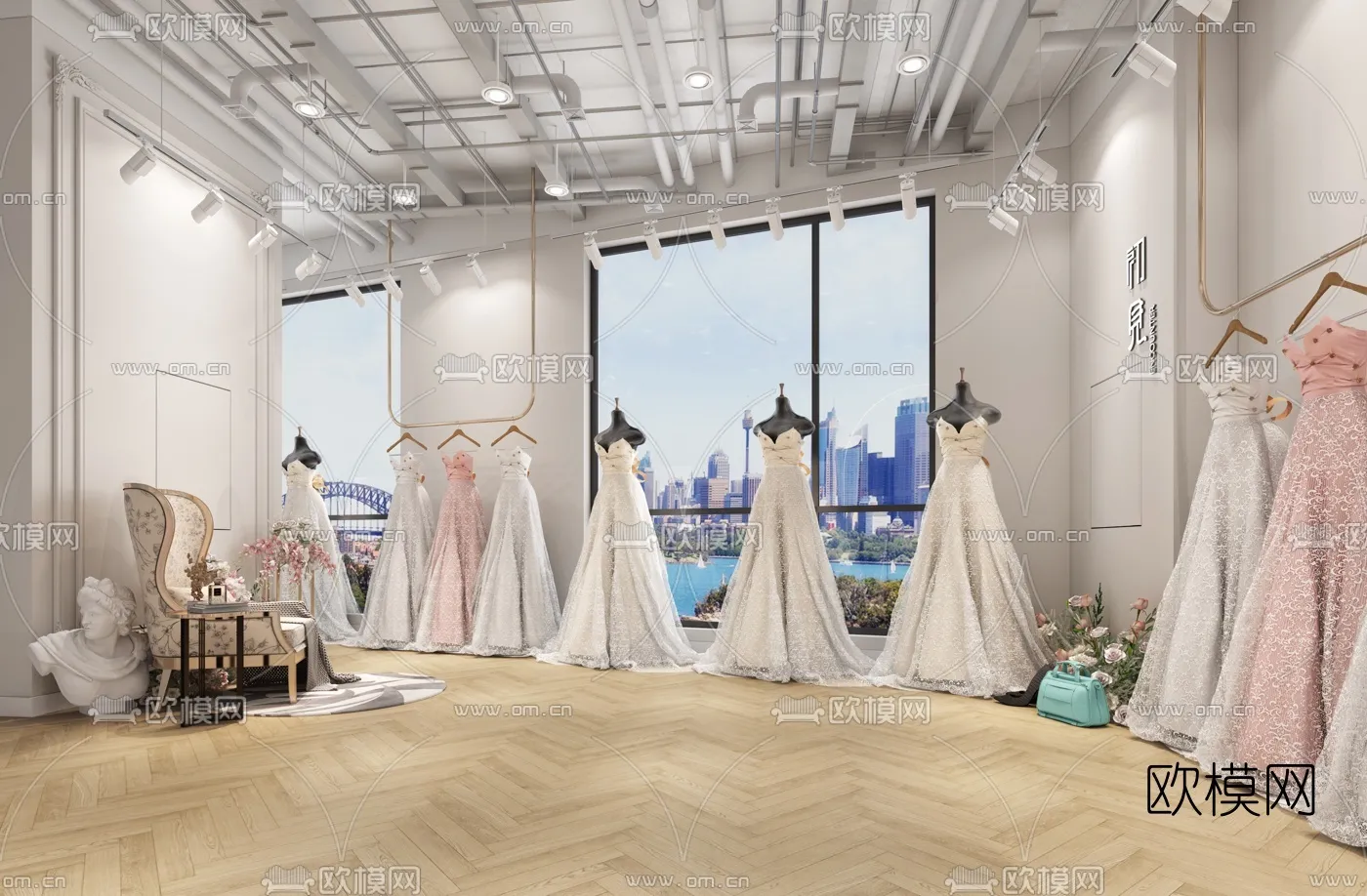 Bridal Shop - Wedding Store - Interior Desgin 3D Scene - 006