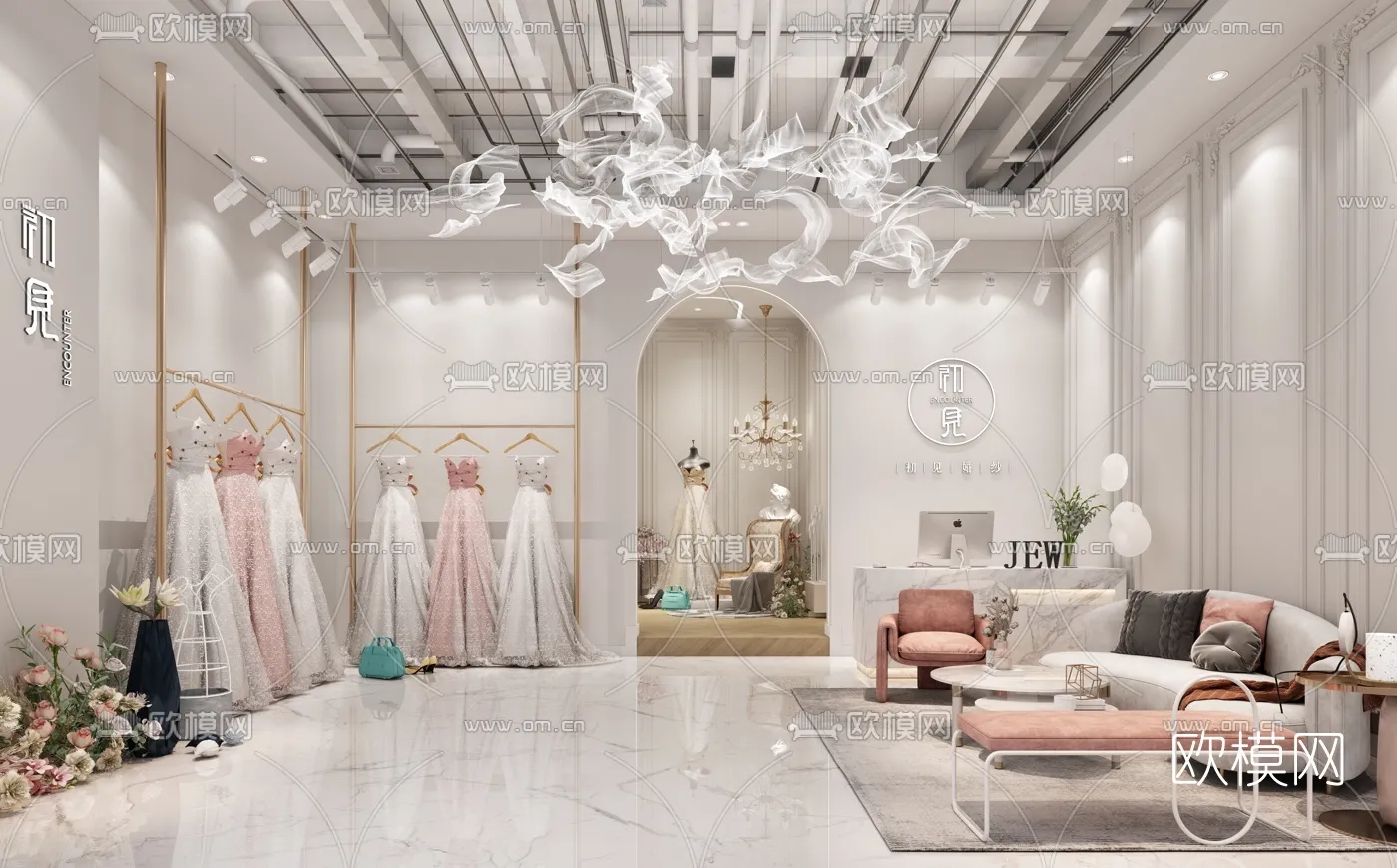 Bridal Shop - Wedding Store - Interior Desgin 3D Scene - 007