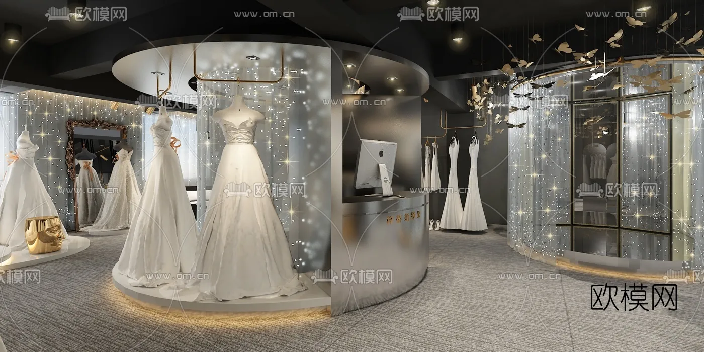 Bridal Shop - Wedding Store - Interior Desgin 3D Scene - 010