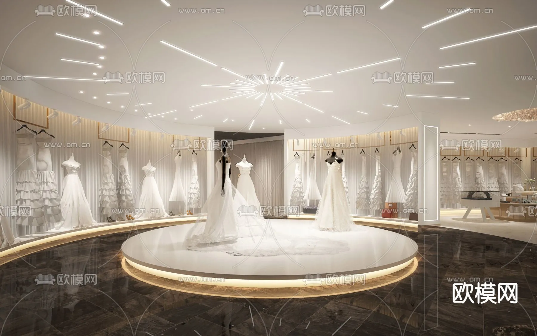 Bridal Shop - Wedding Store - Interior Desgin 3D Scene - 013