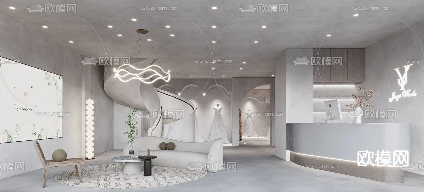 Bridal Shop - Wedding Store - Interior Desgin 3D Scene - 017