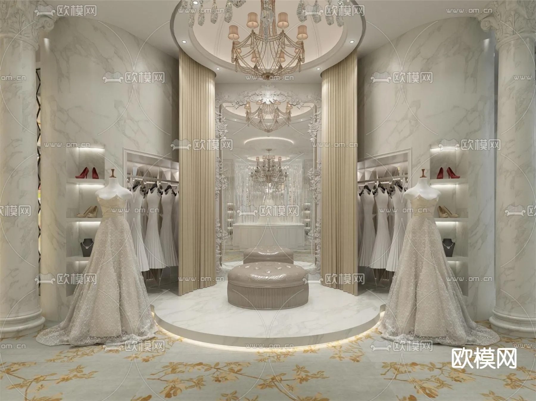 Bridal Shop - Wedding Store - Interior Desgin 3D Scene - 021