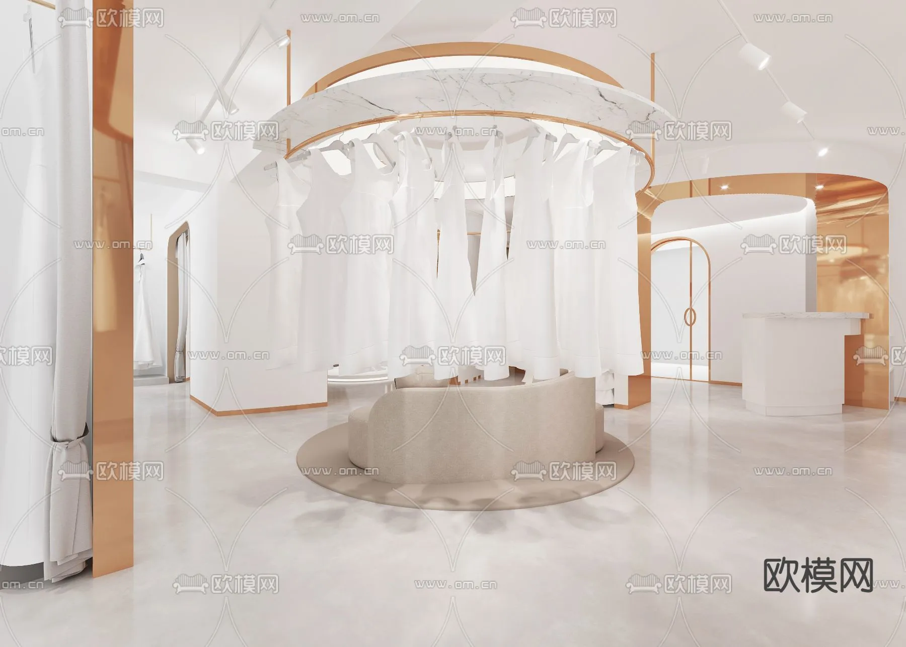 Bridal Shop - Wedding Store - Interior Desgin 3D Scene - 025