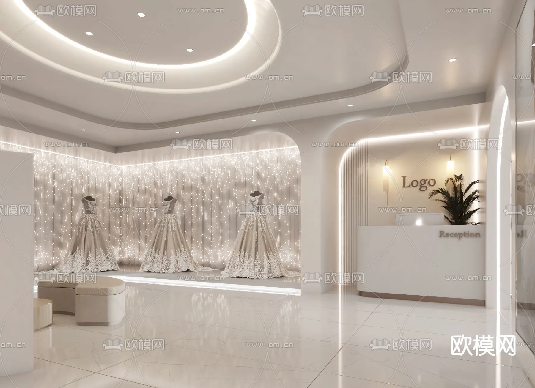 Bridal Shop - Wedding Store - Interior Desgin 3D Scene - 027