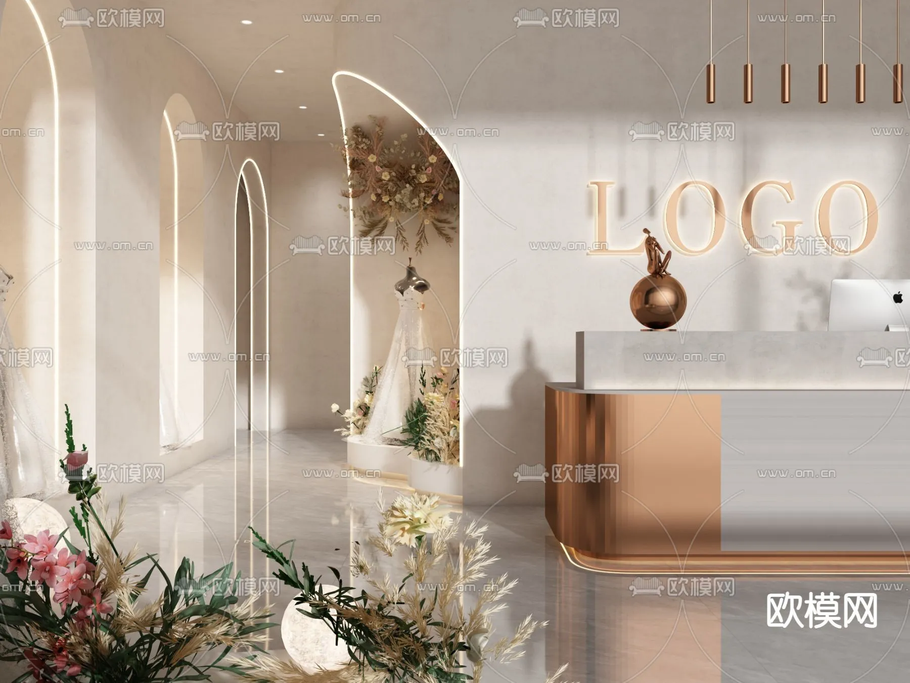 Bridal Shop - Wedding Store - Interior Desgin 3D Scene - 029