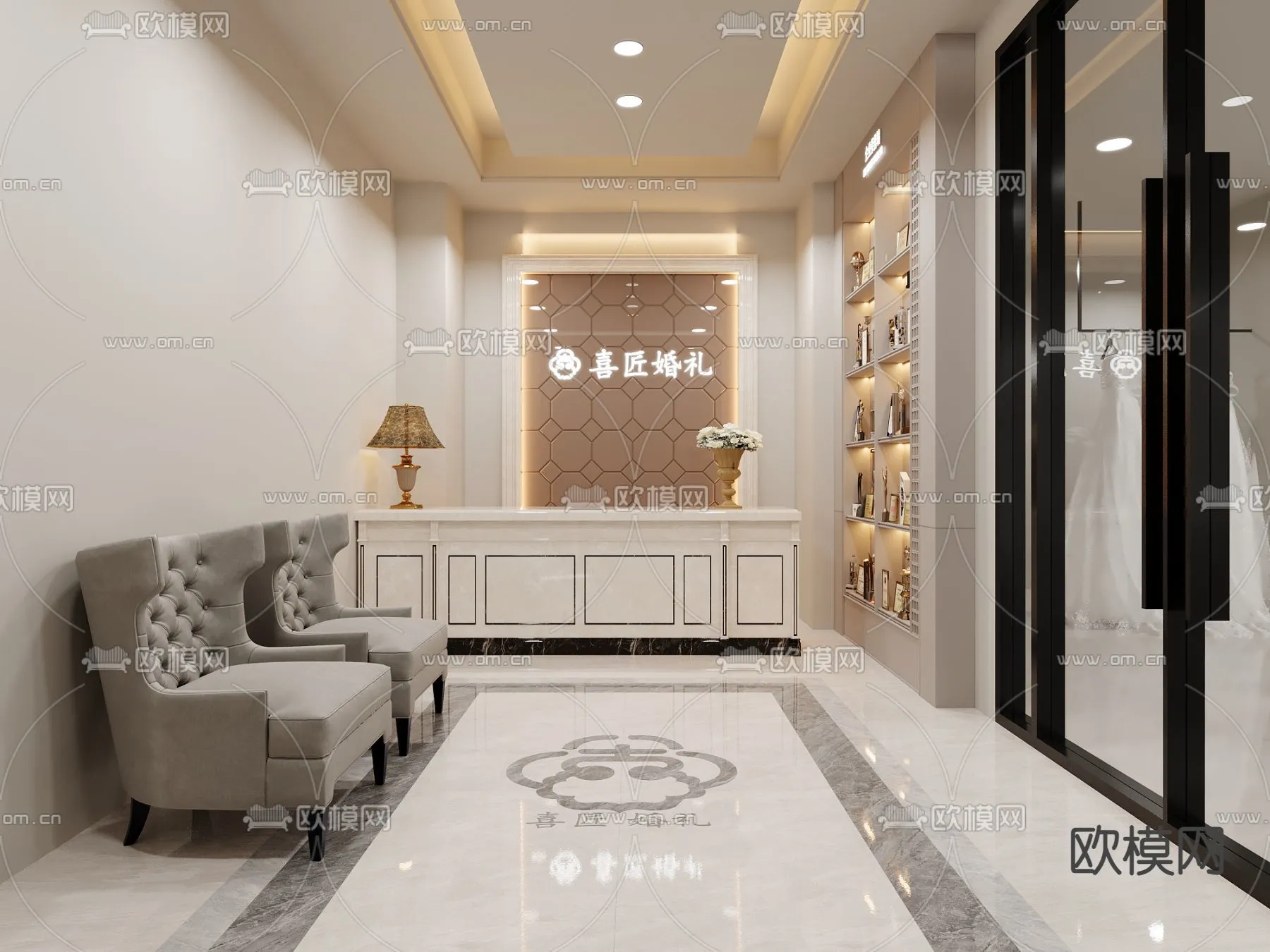 Bridal Shop - Wedding Store - Interior Desgin 3D Scene - 032